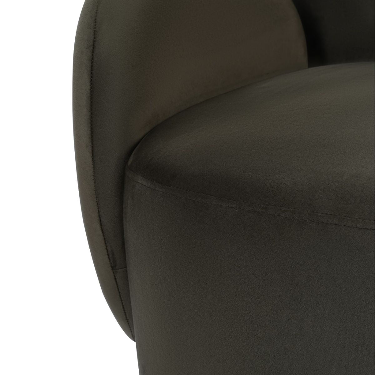 Libra Interiors Bingham Upholstered Swivel Chair Velvet Green