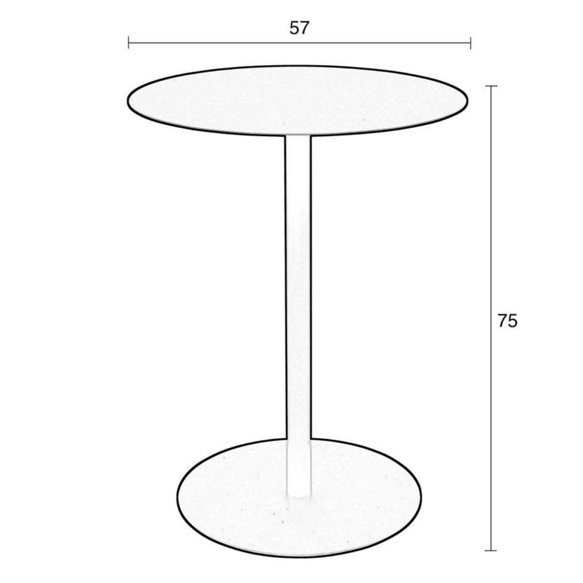 Zuiver Bistro Table Snow Black