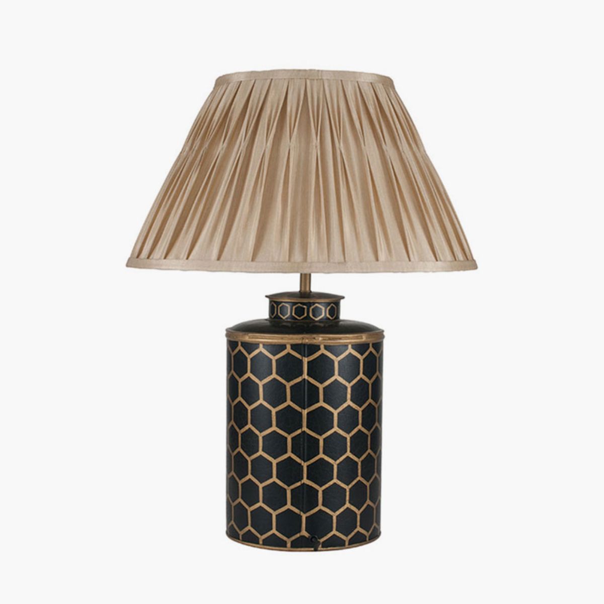 Pacific Lifestyle Black Honeycomb Hand Painted Metal Table Lamp Base