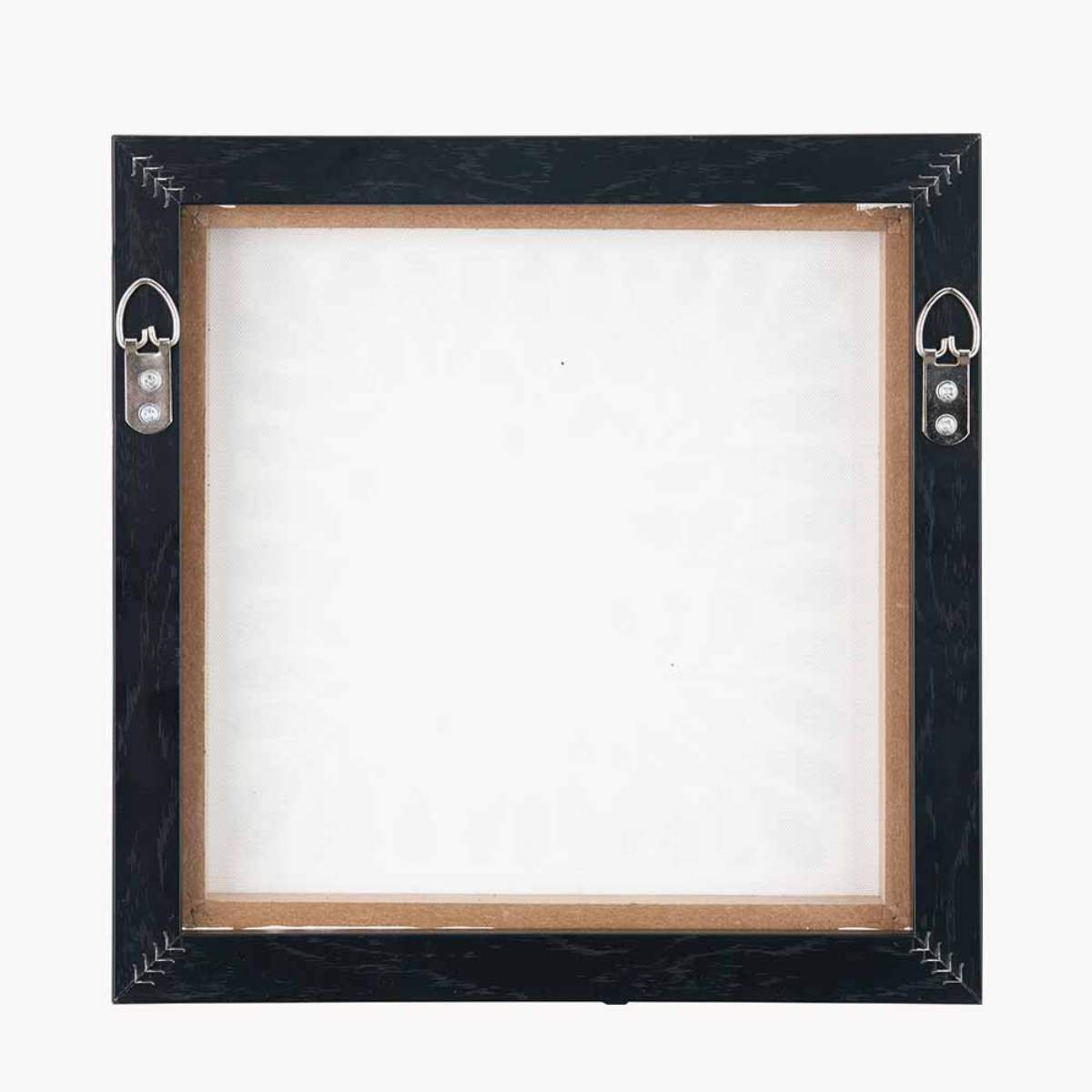 Pacific Lifestyle S/2 Black Leaf Print Square Canvases with Black Frames