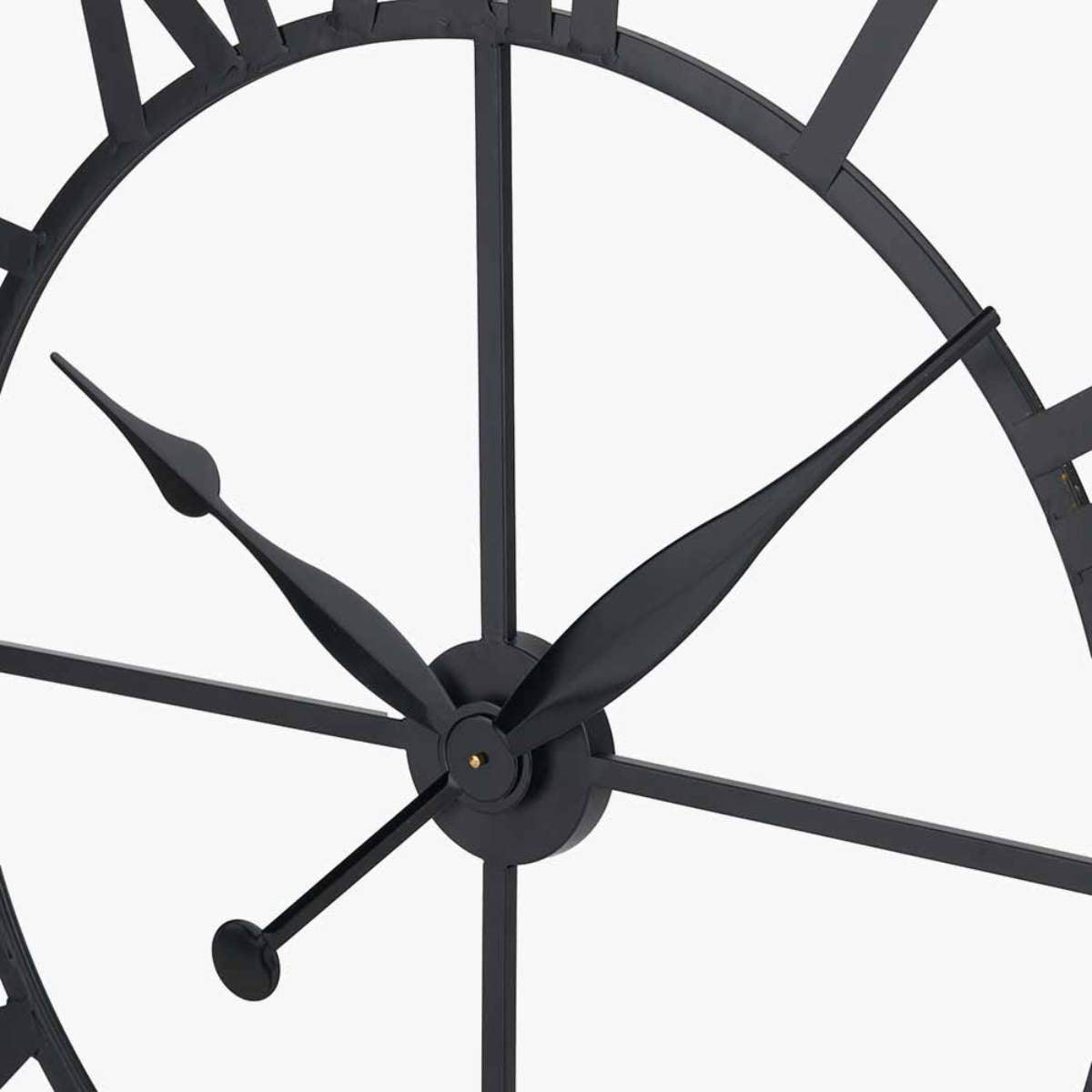 Pacific Lifestyle Black Metal Large Round Wall Clock