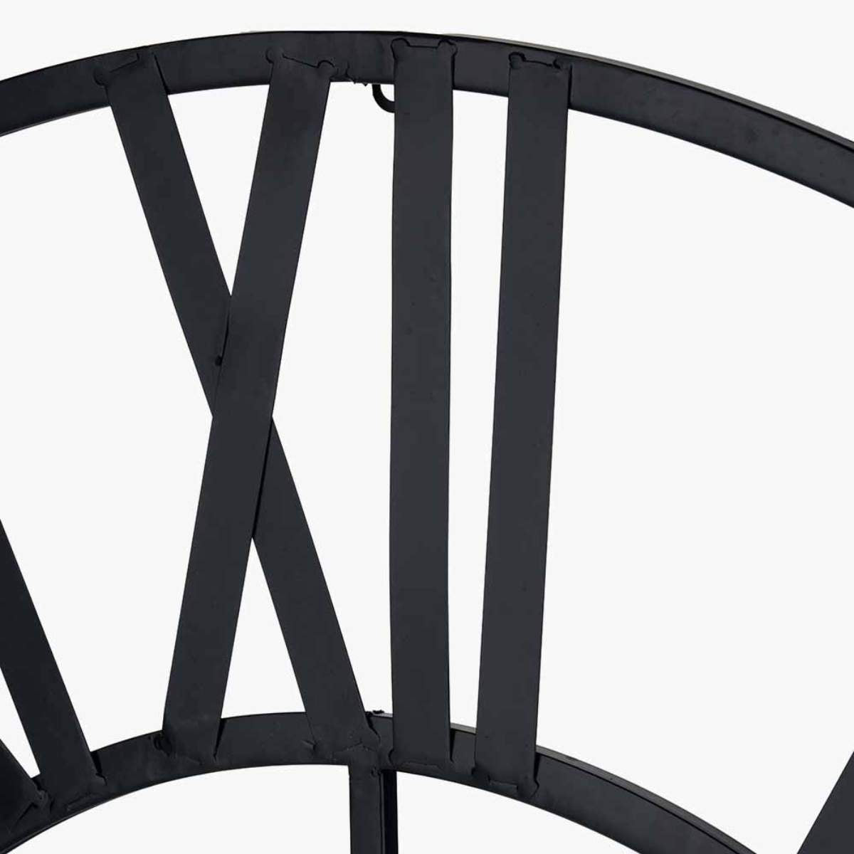 Pacific Lifestyle Black Metal Large Round Wall Clock