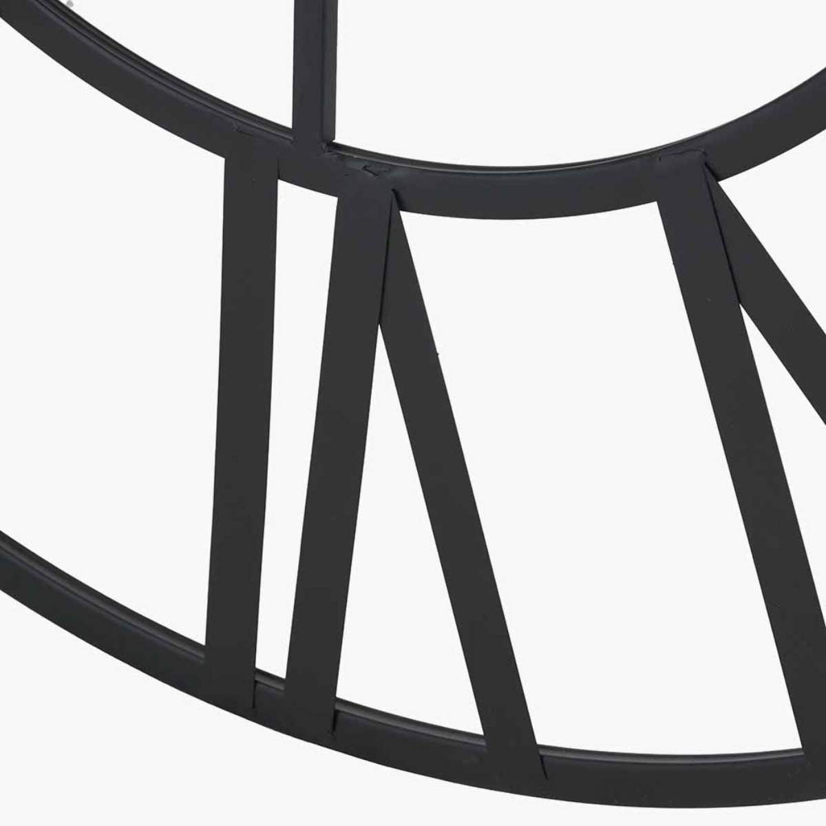 Pacific Lifestyle Black Metal Large Round Wall Clock