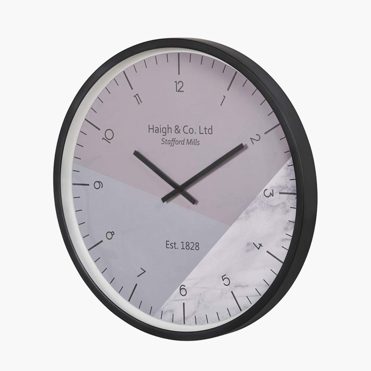 Pacific Lifestyle Black Metal Printed Face Wall Clock