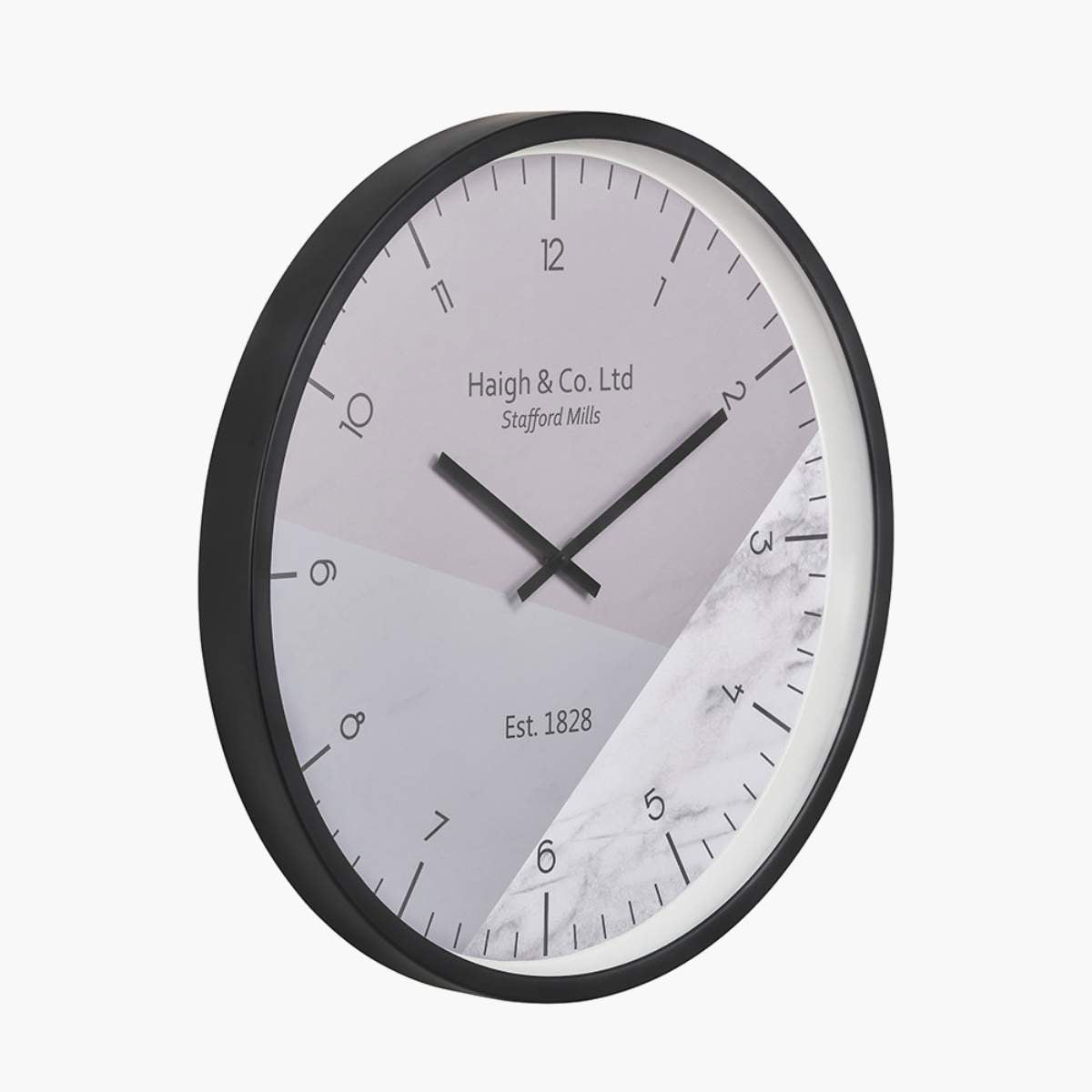 Pacific Lifestyle Black Metal Printed Face Wall Clock