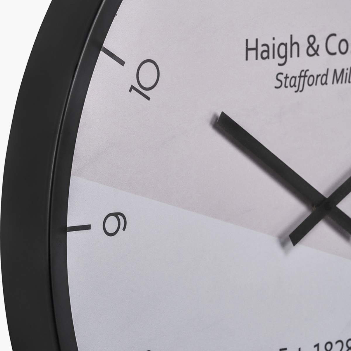 Pacific Lifestyle Black Metal Printed Face Wall Clock