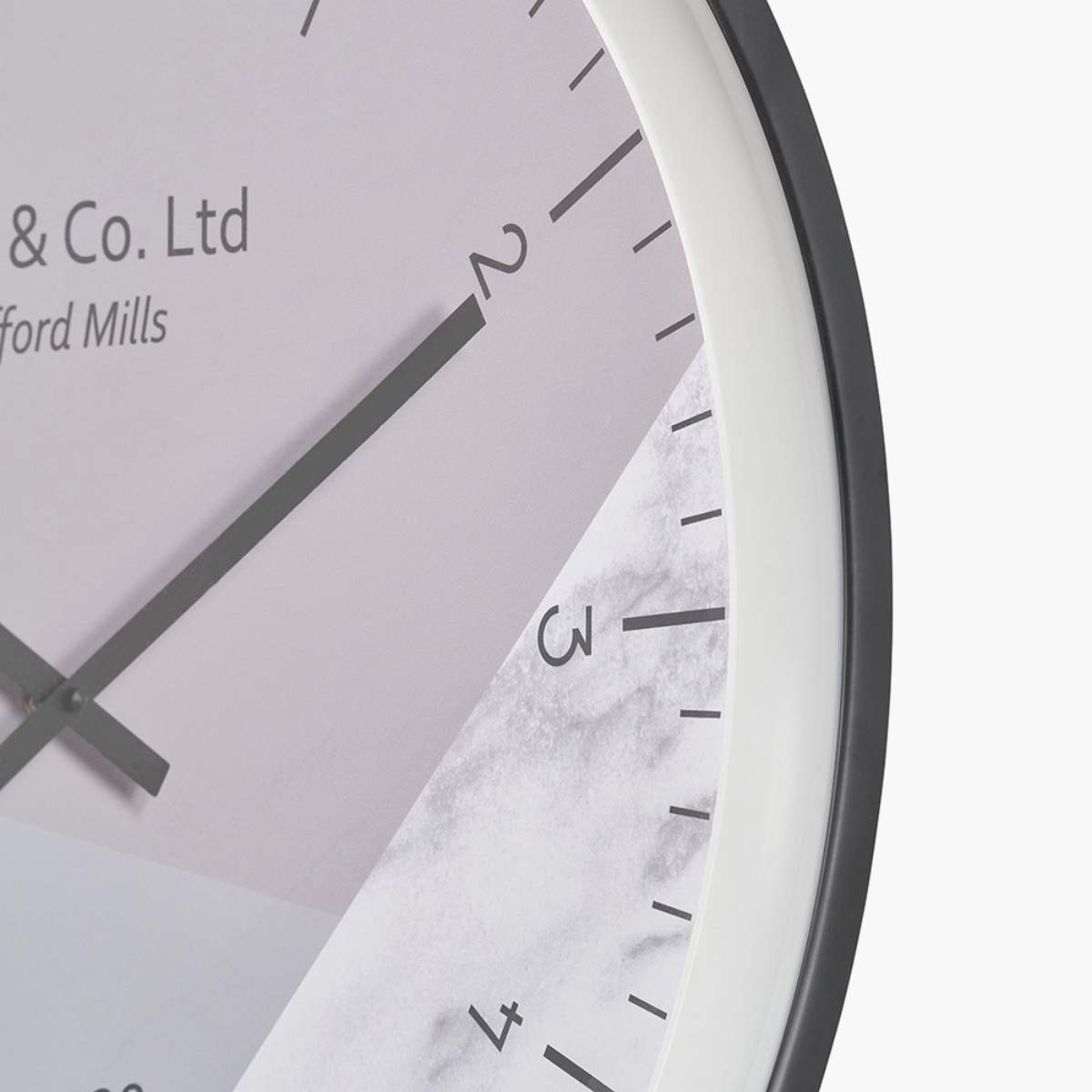 Pacific Lifestyle Black Metal Printed Face Wall Clock