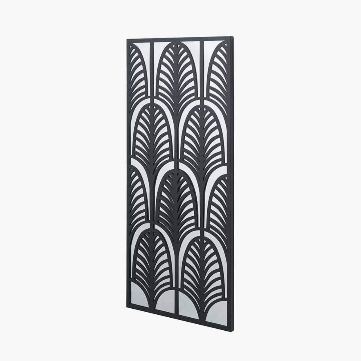 Pacific Lifestyle Black Metal Rectangular Mirrored Wall Art
