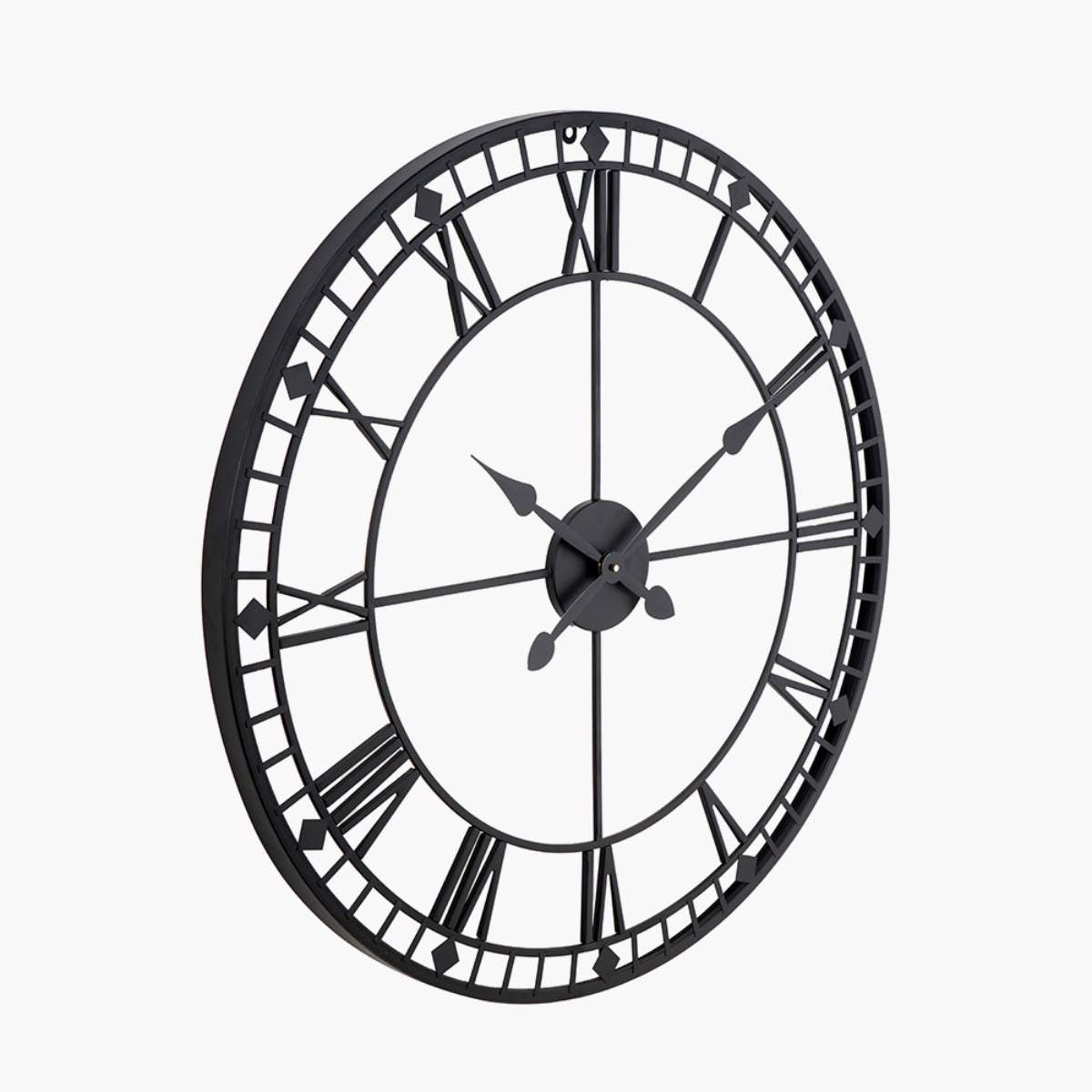 Pacific Lifestyle Black Metal Round Wall Clock Large