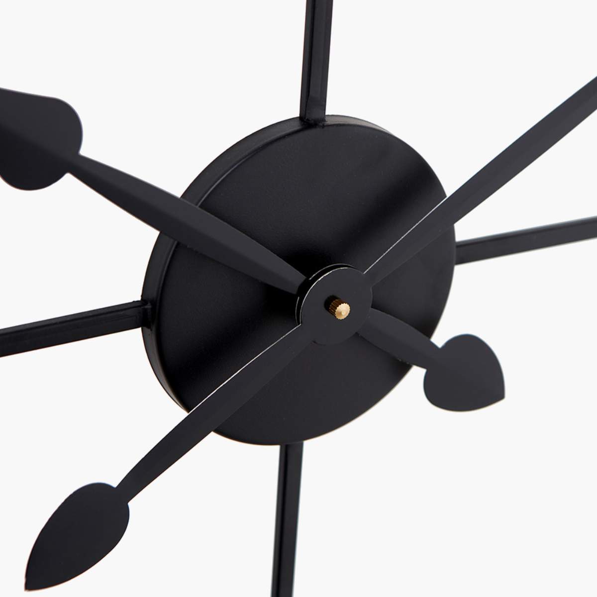 Pacific Lifestyle Black Metal Round Wall Clock Large