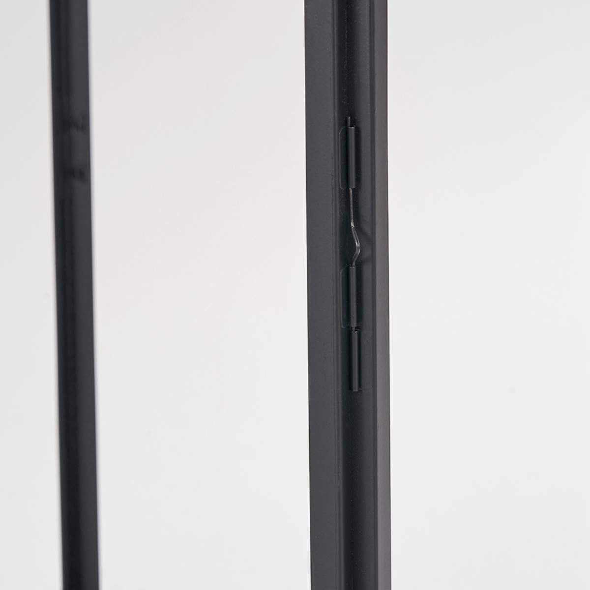 Pacific Lifestyle Black Stainless Steel and Glass Large Lantern