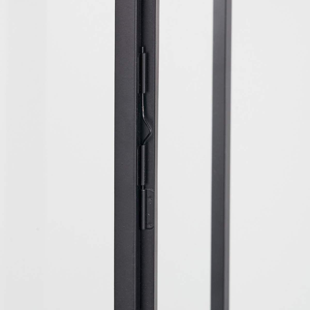 Pacific Lifestyle Black Stainless Steel and Glass Rectangular Lantern
