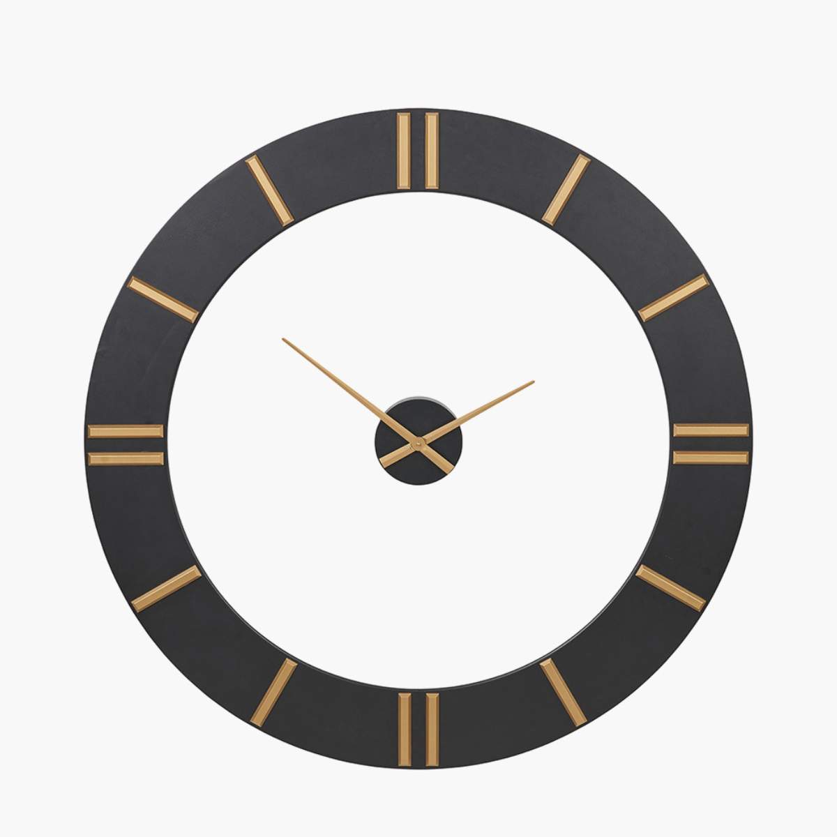Pacific Lifestyle Black and Gold 2 Piece Open Wall Clock