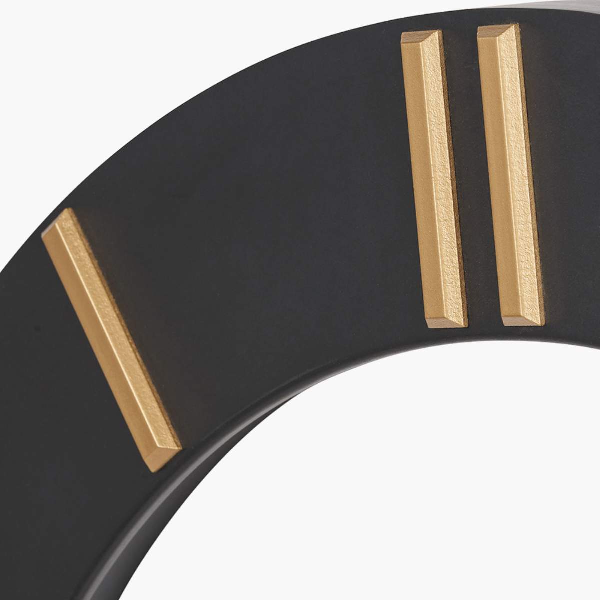 Pacific Lifestyle Black and Gold 2 Piece Open Wall Clock