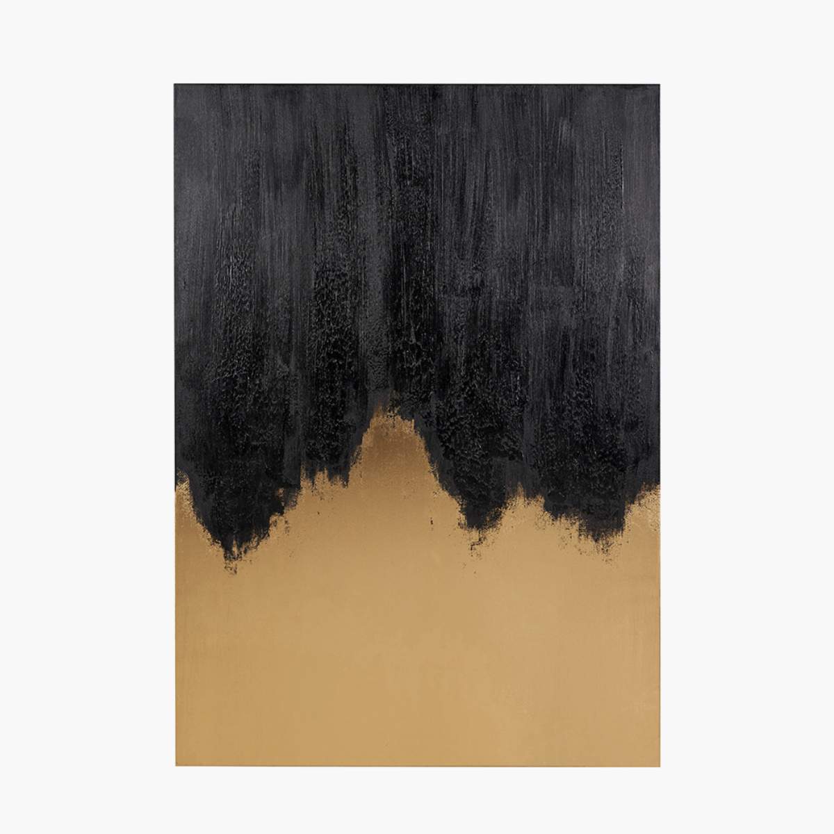 Beau&Co Black and Gold Abstract Frameless Canvas