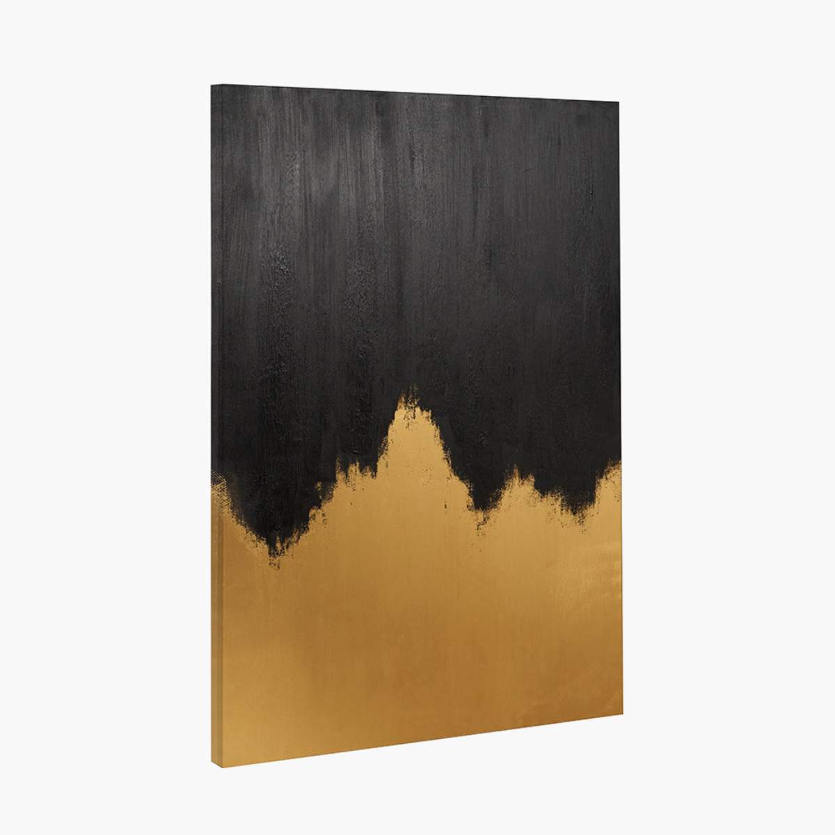 Beau&Co Black and Gold Abstract Frameless Canvas