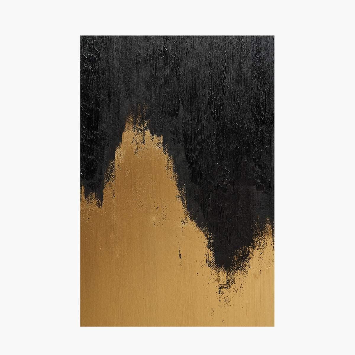 Beau&Co Black and Gold Abstract Frameless Canvas