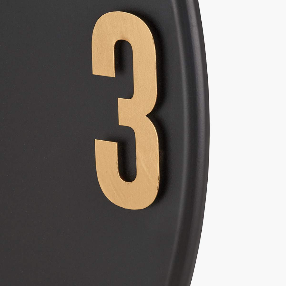 Beau&Co Black and Gold Metal Retro Wall Clock