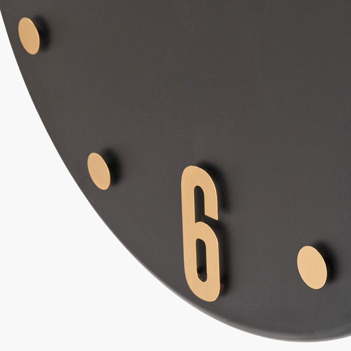 Beau&Co Black and Gold Metal Retro Wall Clock