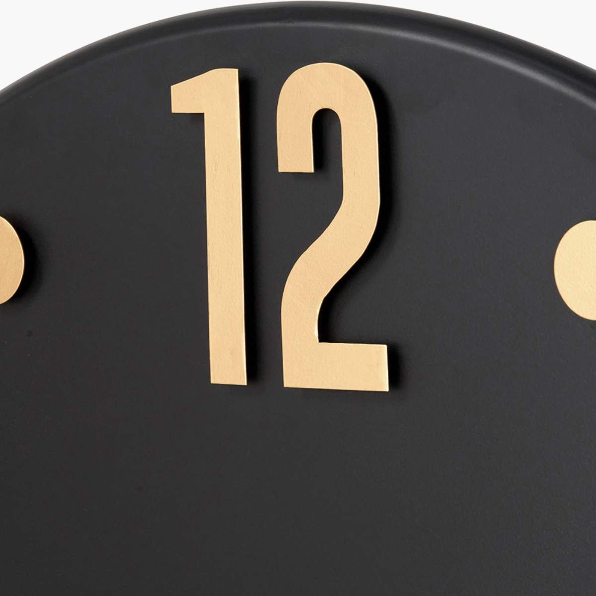 Beau&Co Black and Gold Metal Retro Wall Clock
