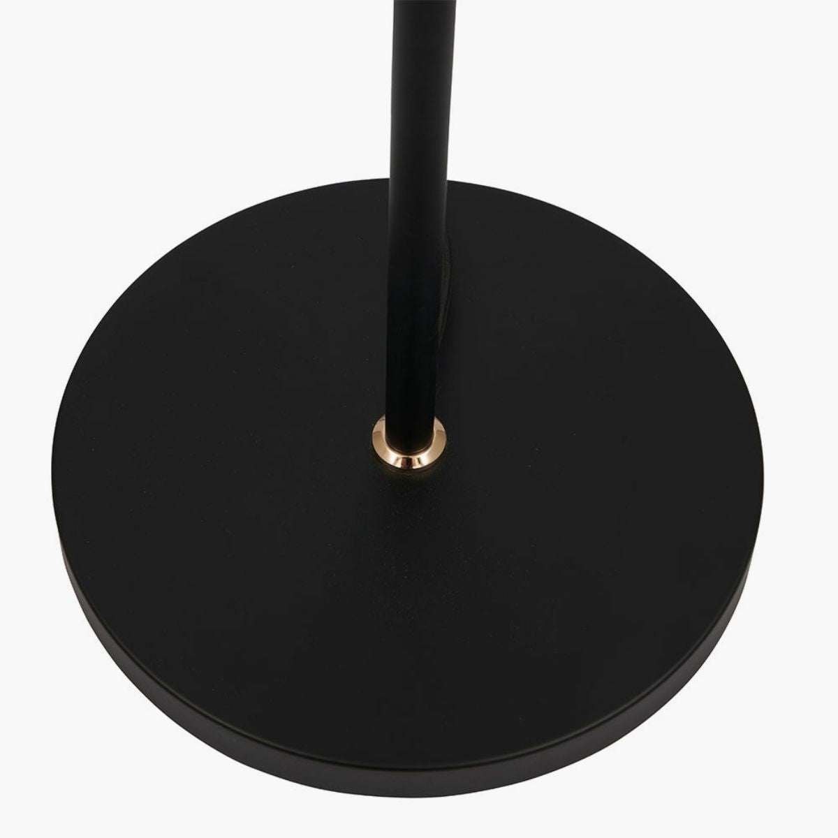 Pacific Lifestyle Blair Smoke Glass Ball and Black Metal Floor Lamp