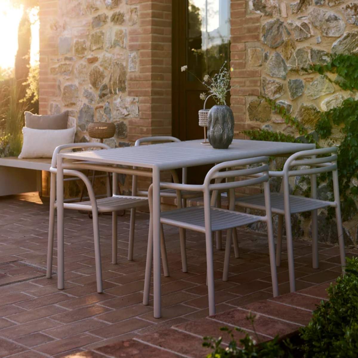 Cane-line Bliss Dining Table Rect. Incl. 4 Bliss Armchairs