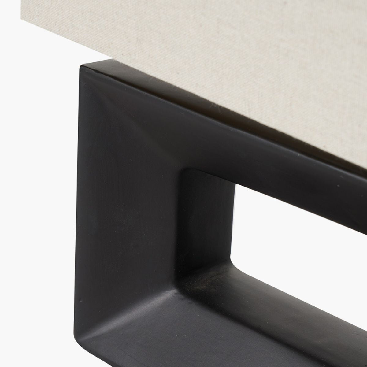 Pacific Lifestyle Block Black Ceramic Rectangular Table Lamp