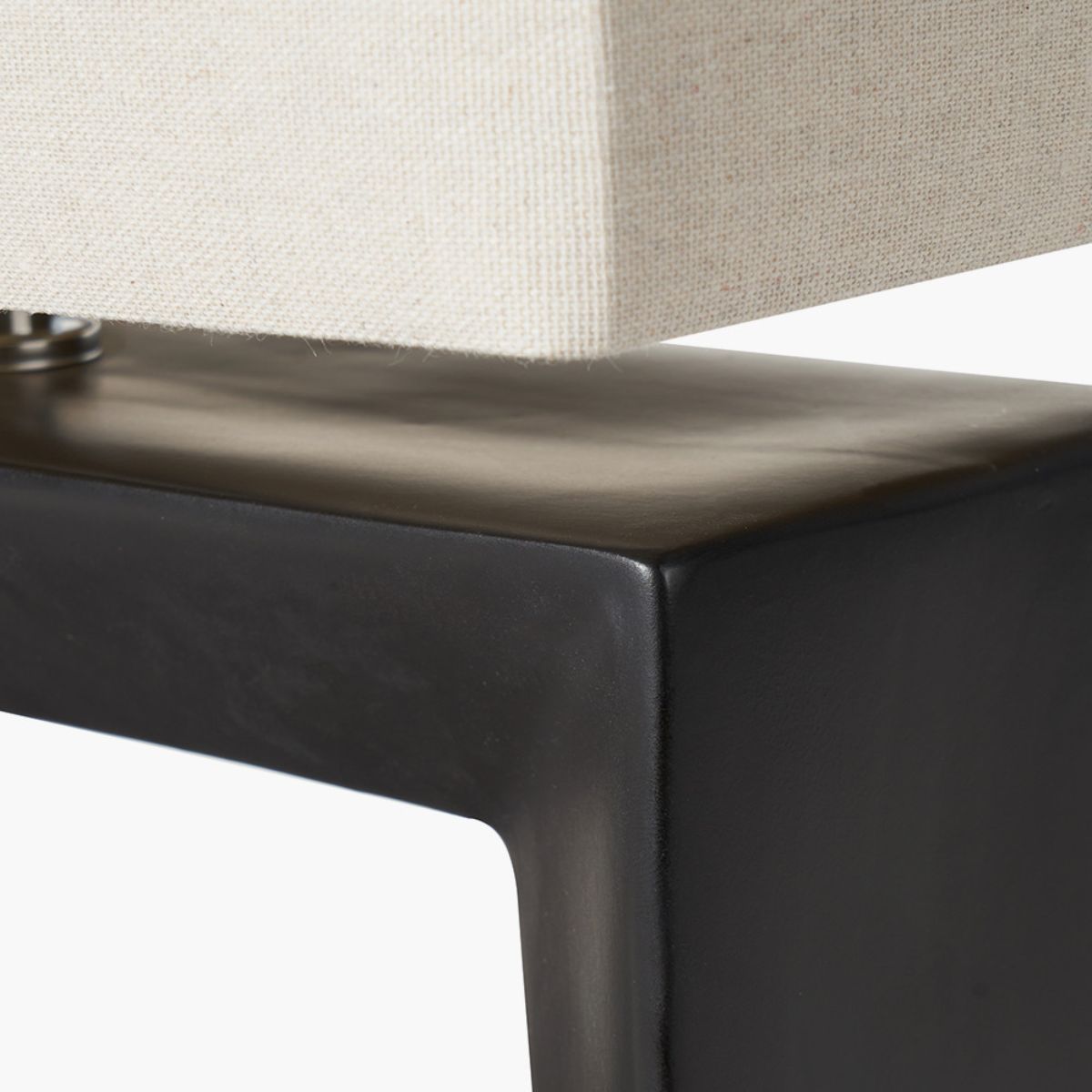 Pacific Lifestyle Block Black Ceramic Rectangular Table Lamp
