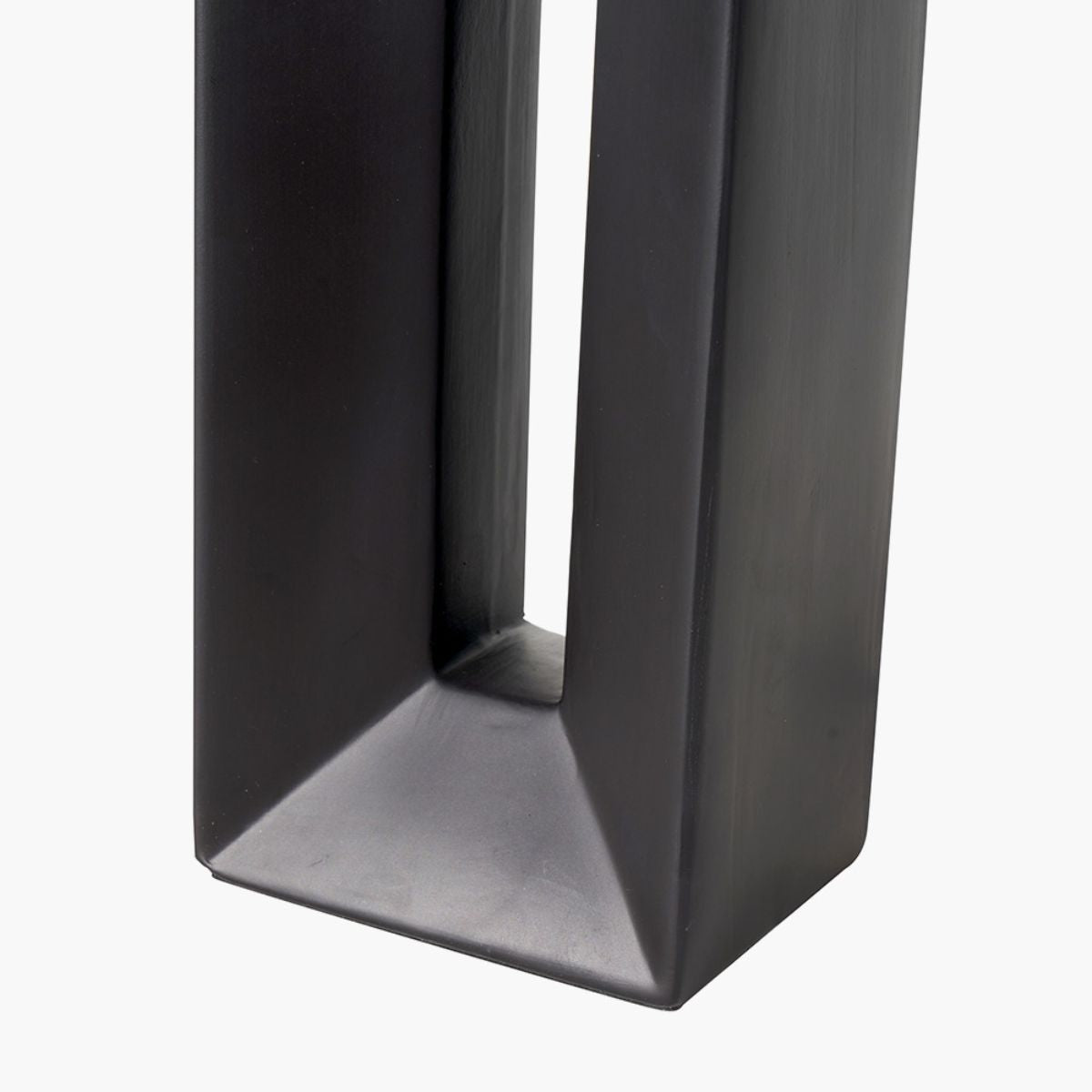 Pacific Lifestyle Block Black Ceramic Tall Table Lamp