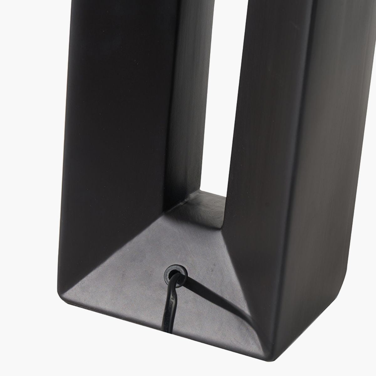 Pacific Lifestyle Block Black Ceramic Tall Table Lamp