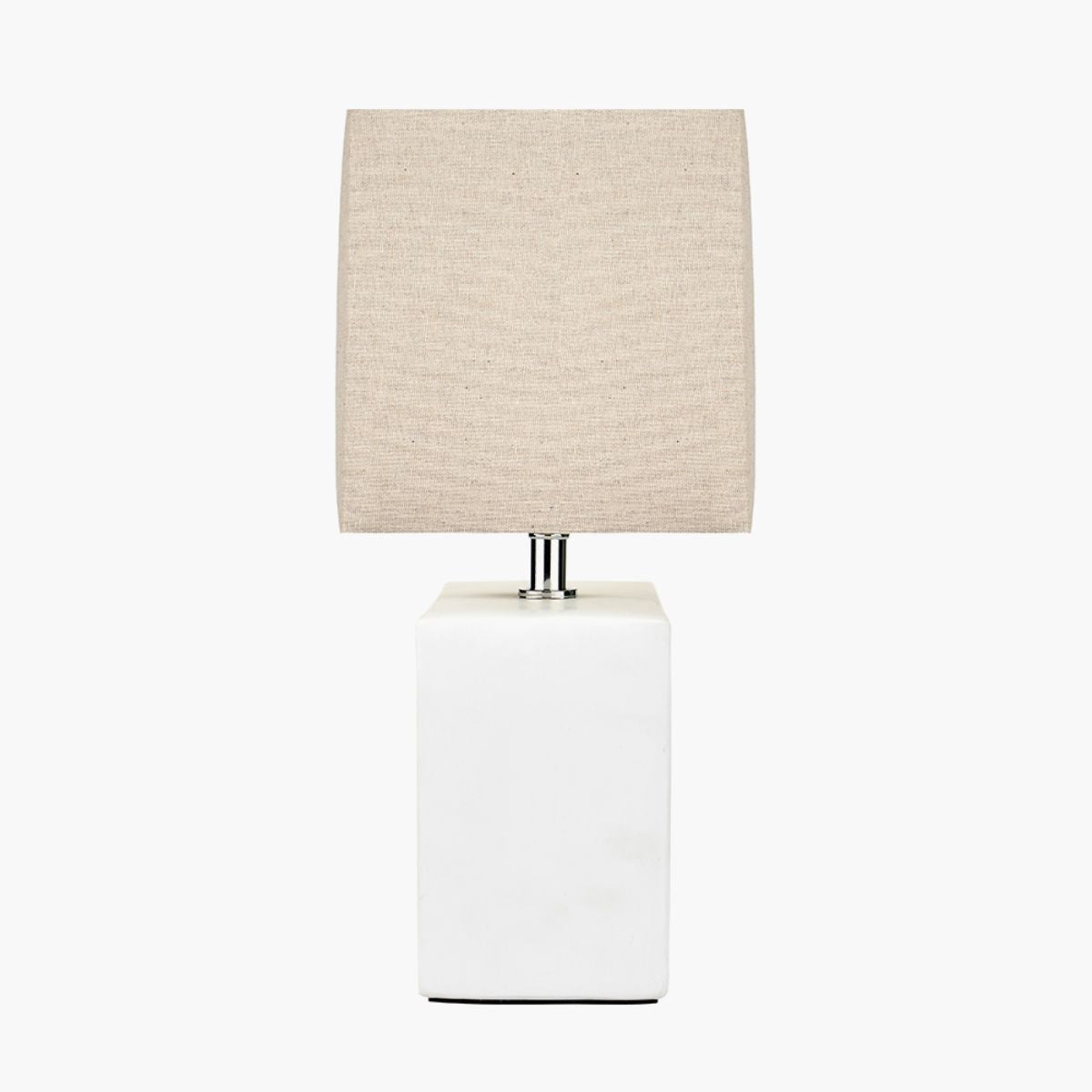 Pacific Lifestyle Block White Ceramic Rectangular Table Lamp