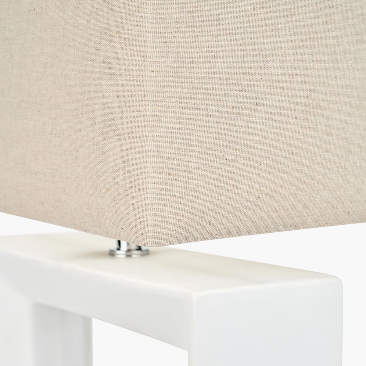 Pacific Lifestyle Block White Ceramic Rectangular Table Lamp