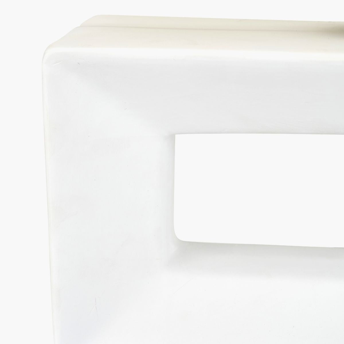 Pacific Lifestyle Block White Ceramic Rectangular Table Lamp