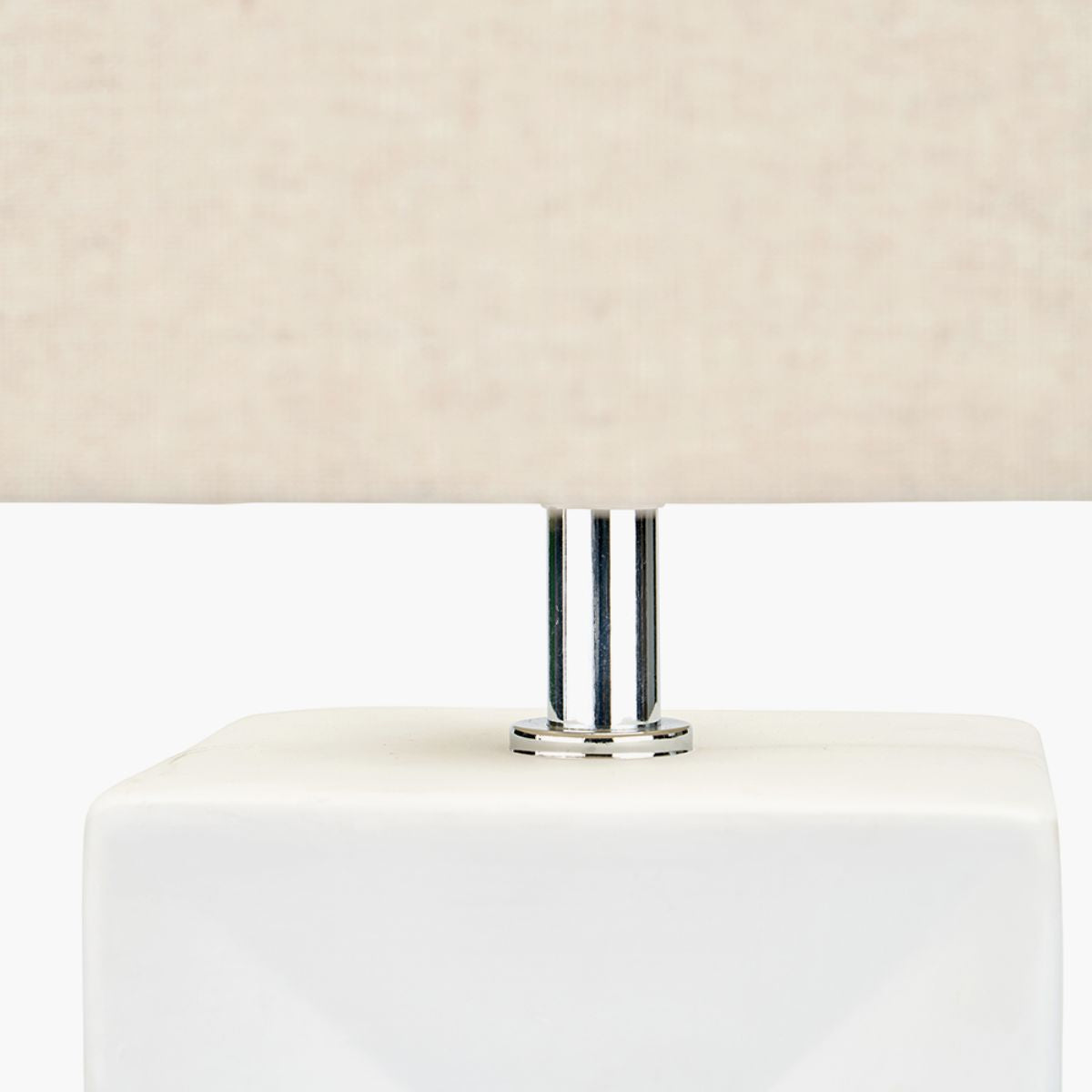 Pacific Lifestyle Block White Ceramic Tall Table Lamp