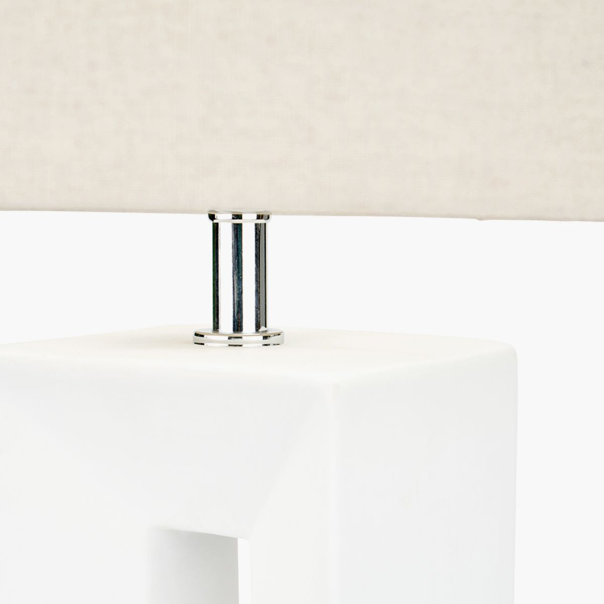 Pacific Lifestyle Block White Ceramic Tall Table Lamp