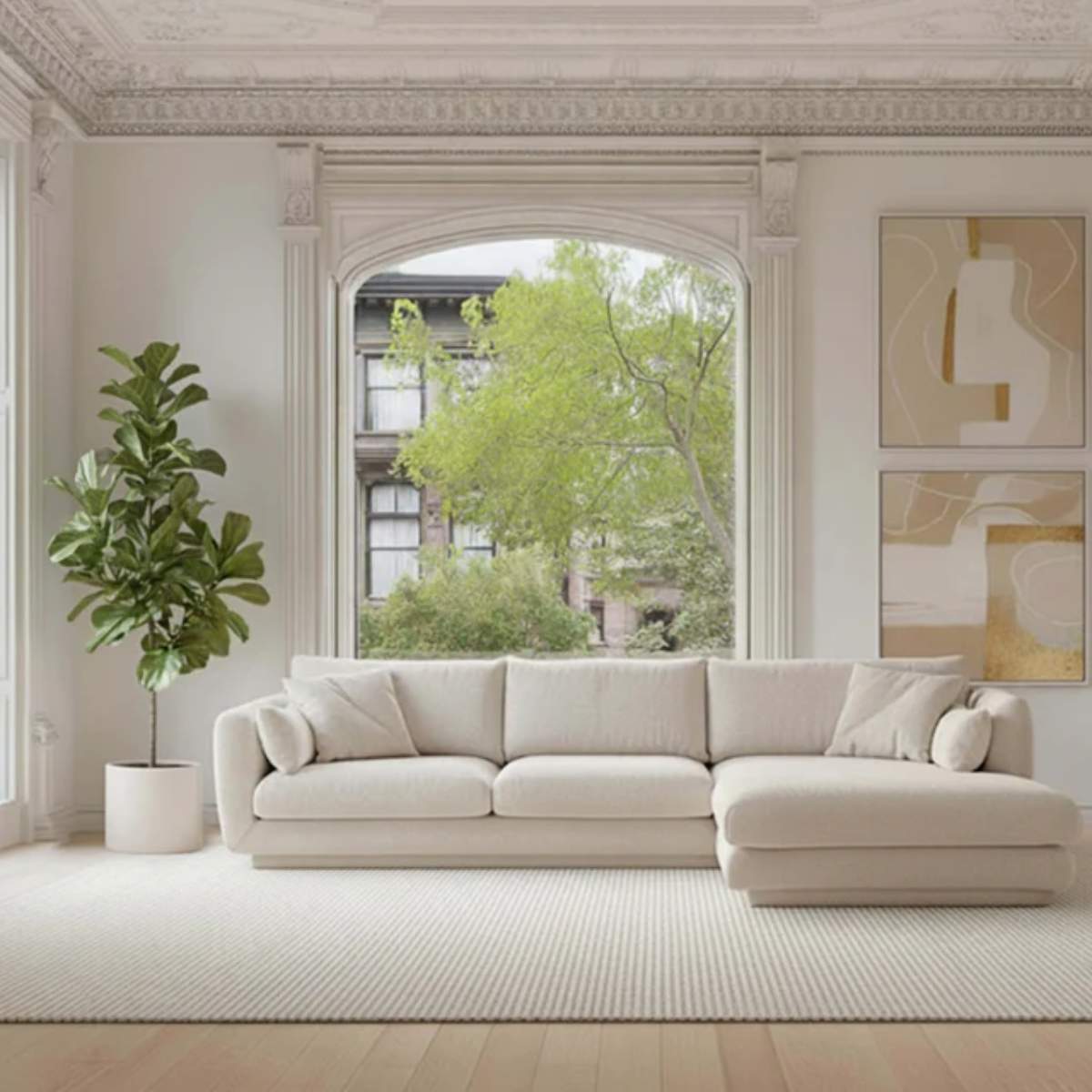 Cane-line Bloom 2-Seater Sofa With Chaise Longue, Left And Plinth