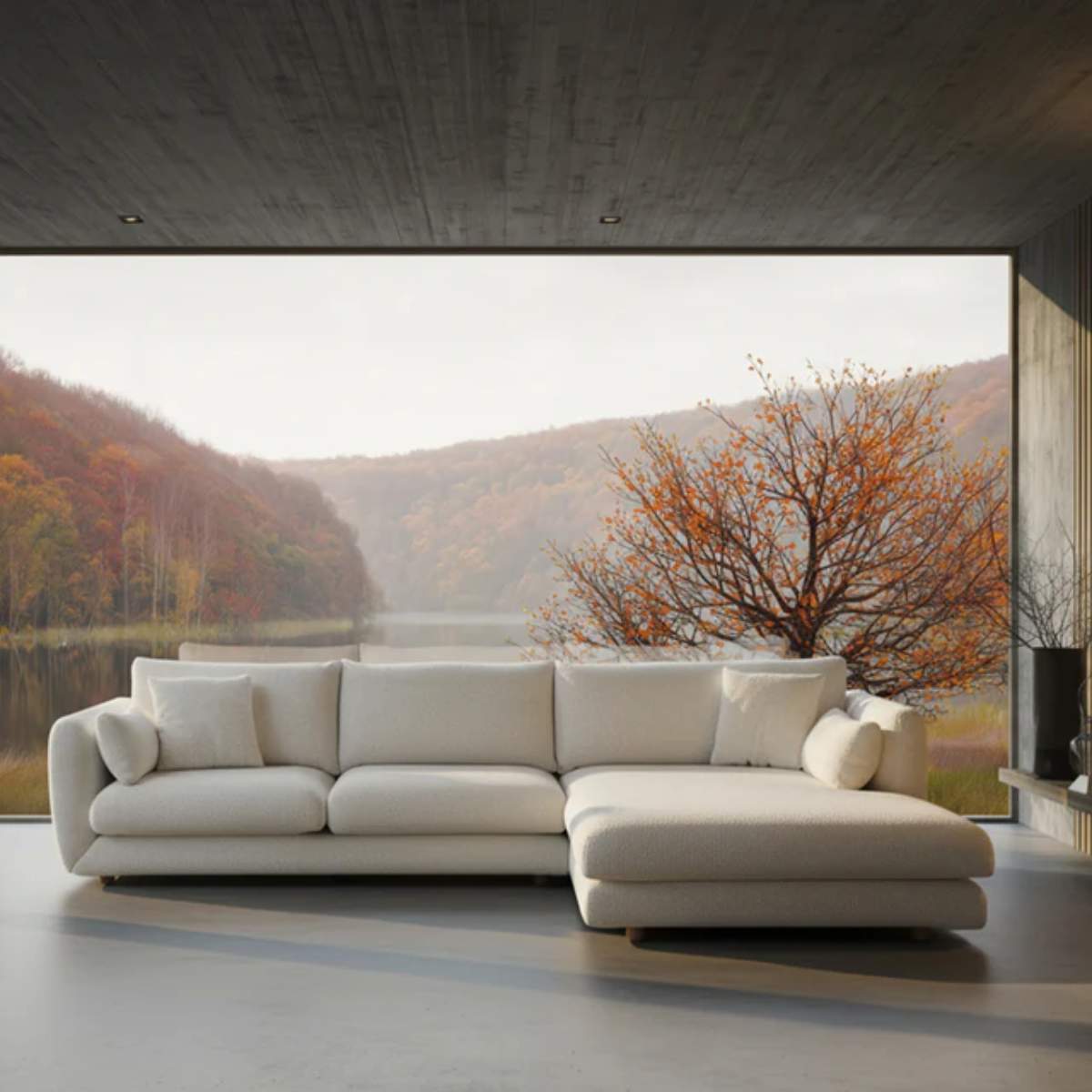 Cane-line Bloom 2-Seater Sofa With Chaise Longue, Left And Teak Legs