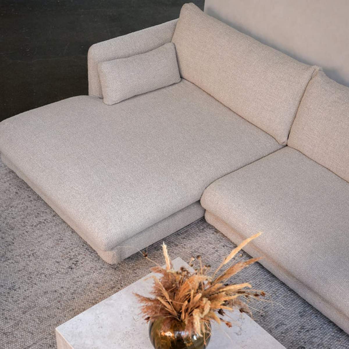 Cane-line Bloom 2-Seater Sofa With Chaise Longue, Right And Teak Legs