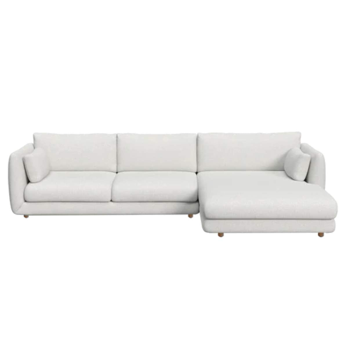 Cane-line Bloom 2-Seater Sofa With Chaise Longue, Left And Teak Legs