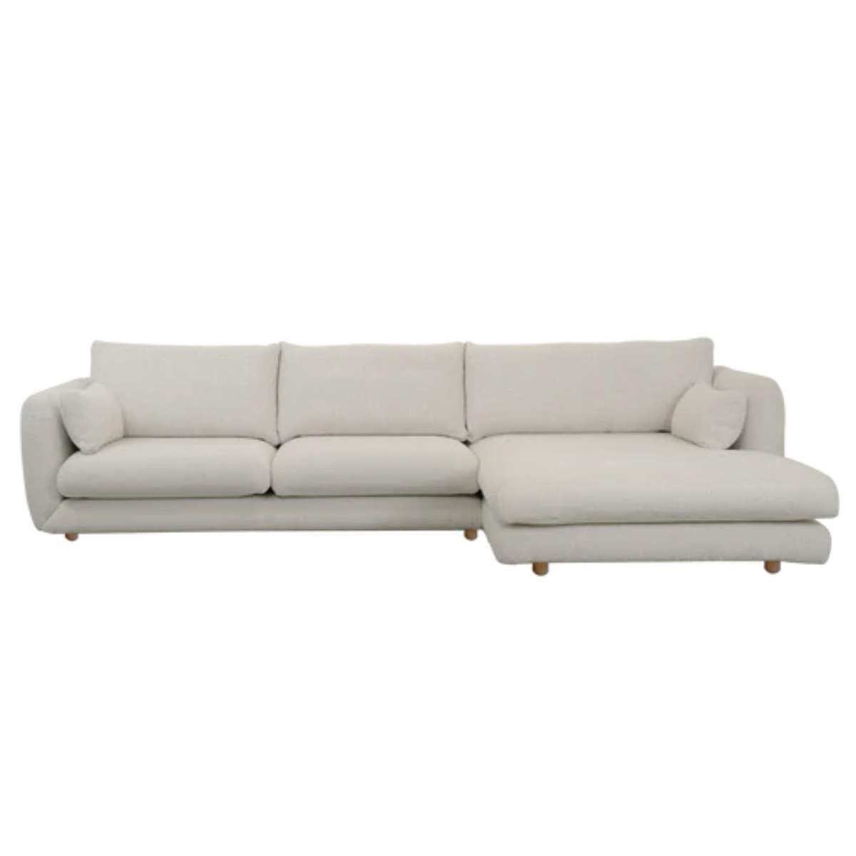 Cane-line Bloom 2-Seater Sofa With Chaise Longue, Left And Teak Legs