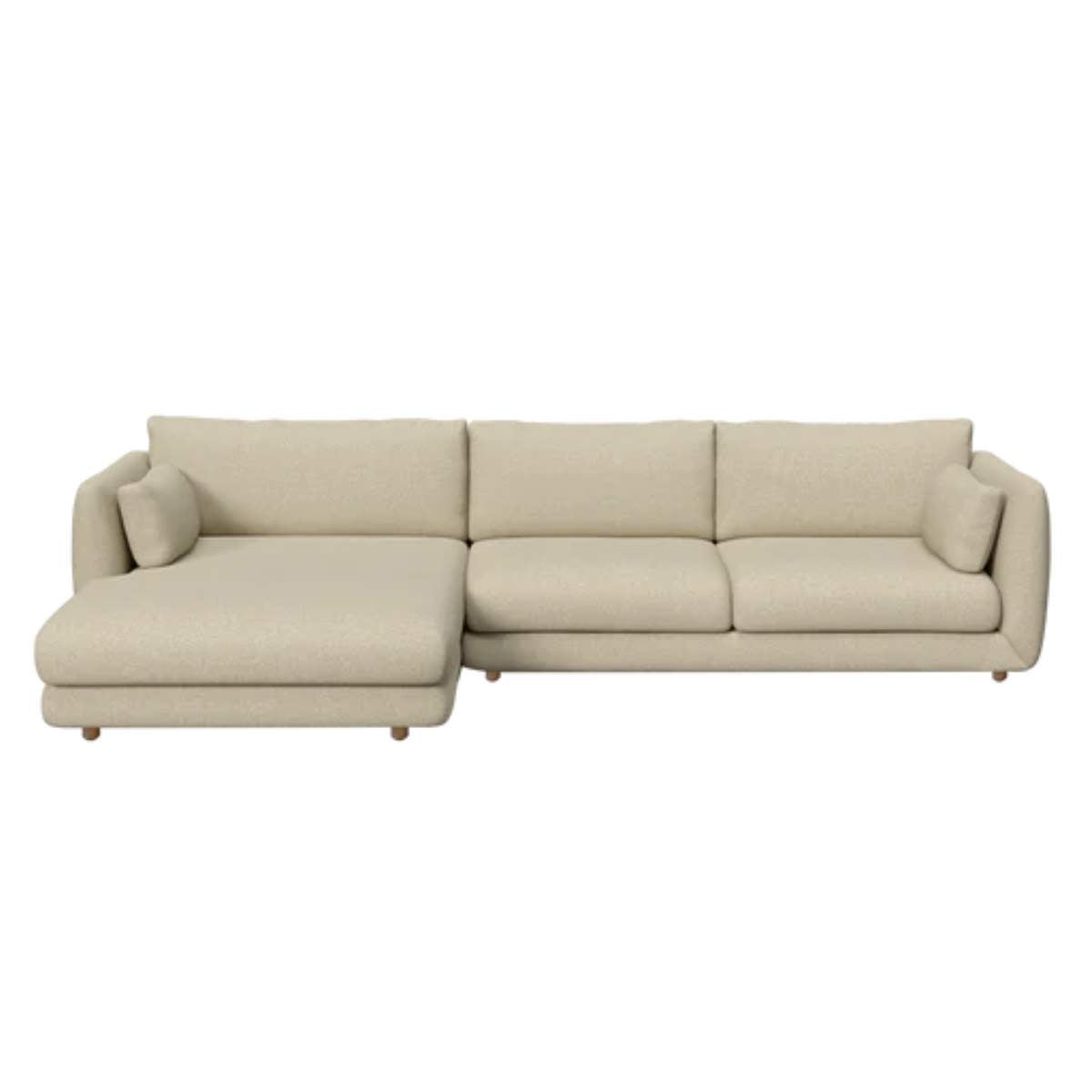 Cane-line Bloom 2-Seater Sofa With Chaise Longue, Right And Teak Legs