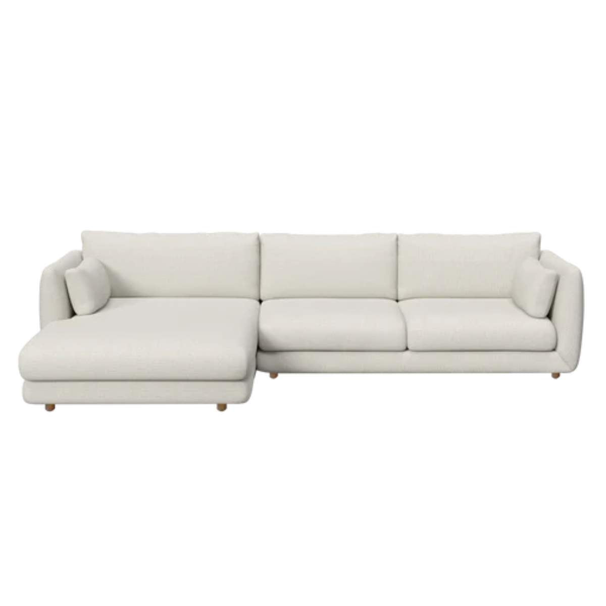Cane-line Bloom 2-Seater Sofa With Chaise Longue, Right And Teak Legs