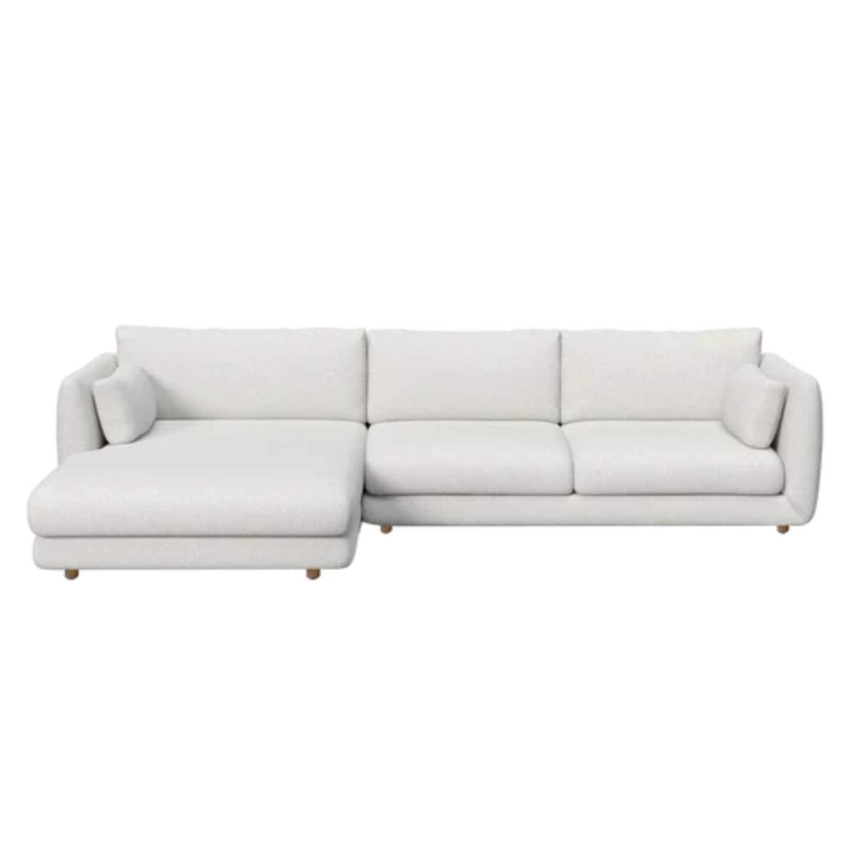 Cane-line Bloom 2-Seater Sofa With Chaise Longue, Right And Teak Legs
