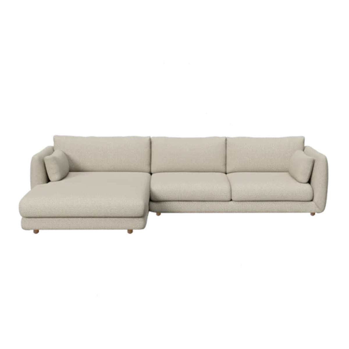 Cane-line Bloom 2-Seater Sofa With Chaise Longue, Right And Teak Legs