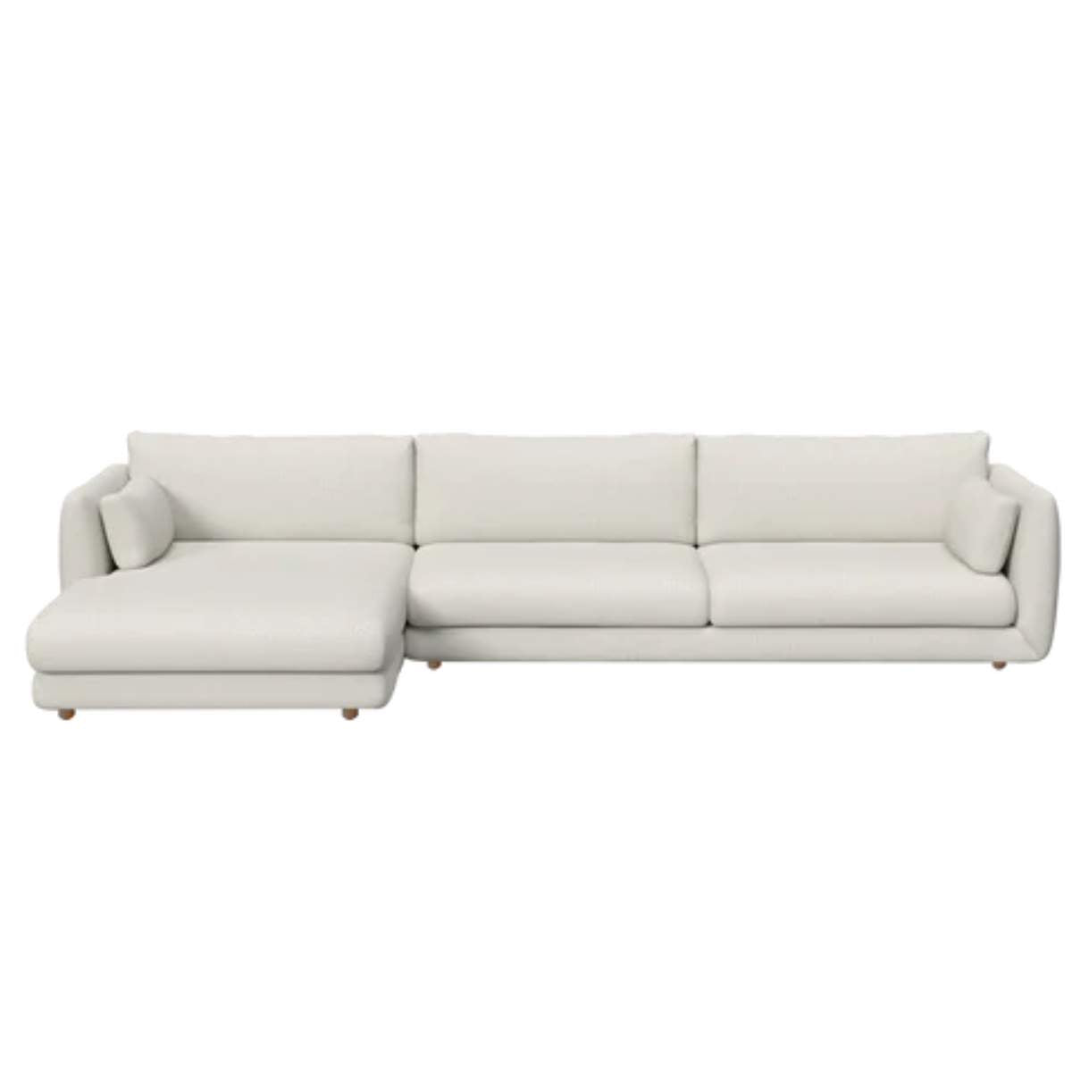 Cane-line Bloom 3-Seater Sofa With Chaise Longue, Right And Teak Legs