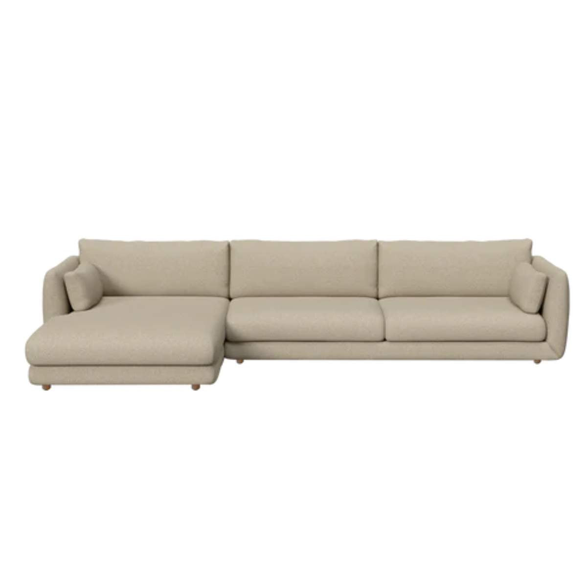 Cane-line Bloom 3-Seater Sofa With Chaise Longue, Right And Teak Legs