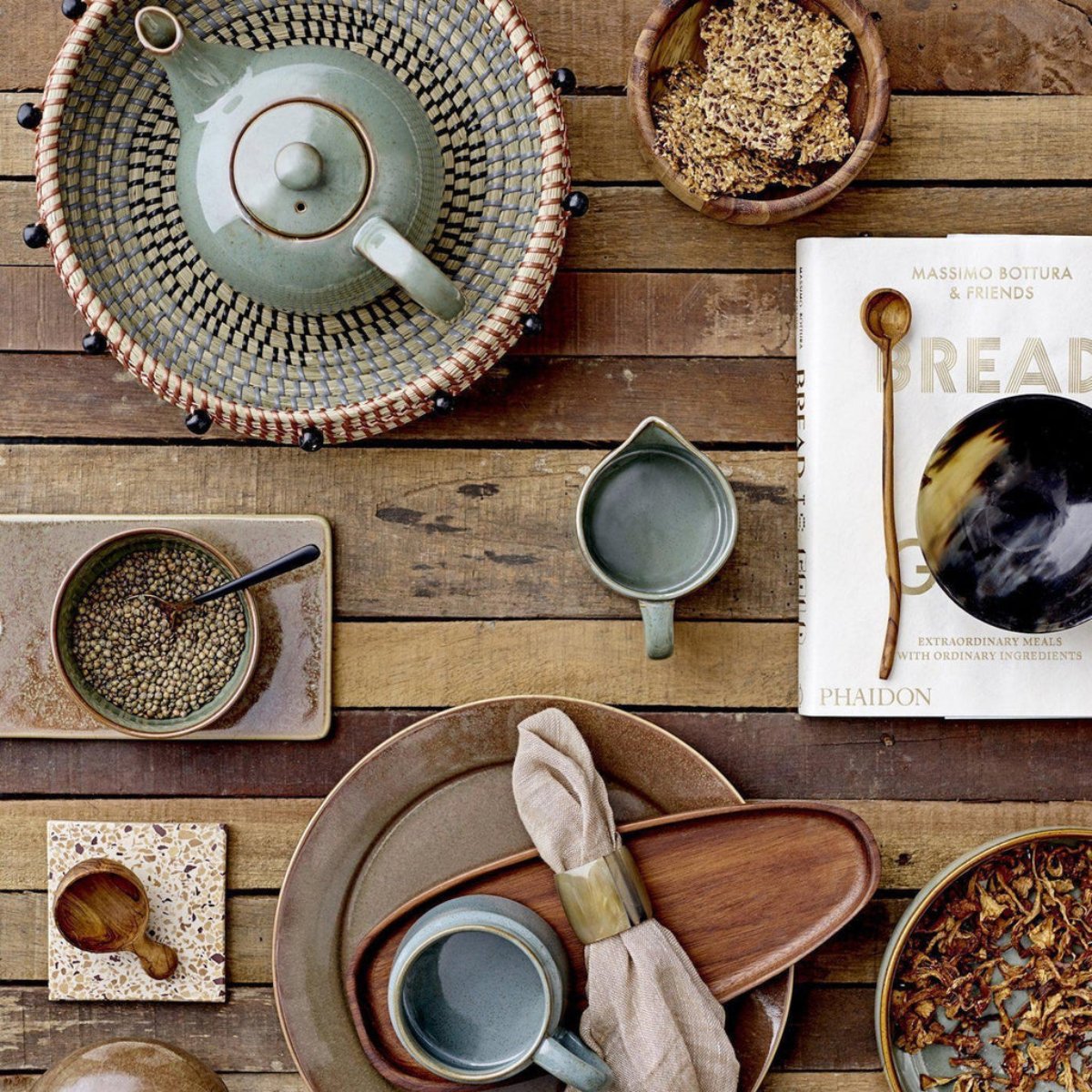 Bloomingville Pixie Green Lidded Jar And Spoon