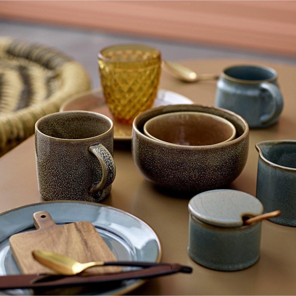 Bloomingville Pixie Green Lidded Jar And Spoon