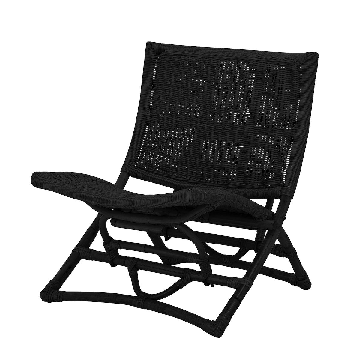 Bloomingville Baz Black Rattan Lounge Chair 82050207