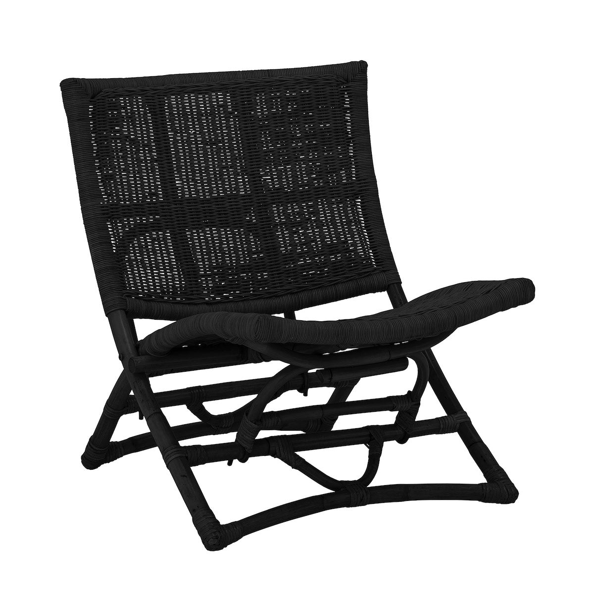 Bloomingville Baz Black Rattan Lounge Chair 82050207_2